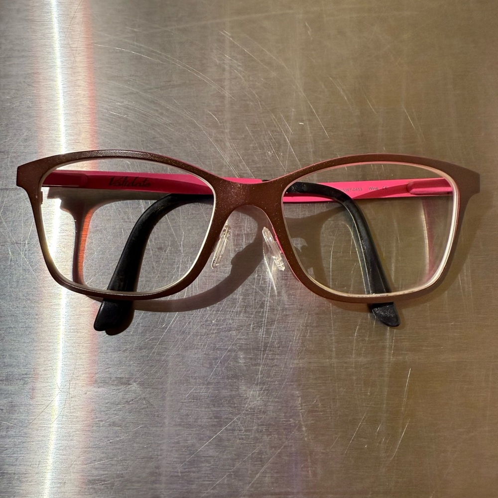 Oakley Women’s Validate Glasses, Frame Only, Brown Pink, Metal Frame